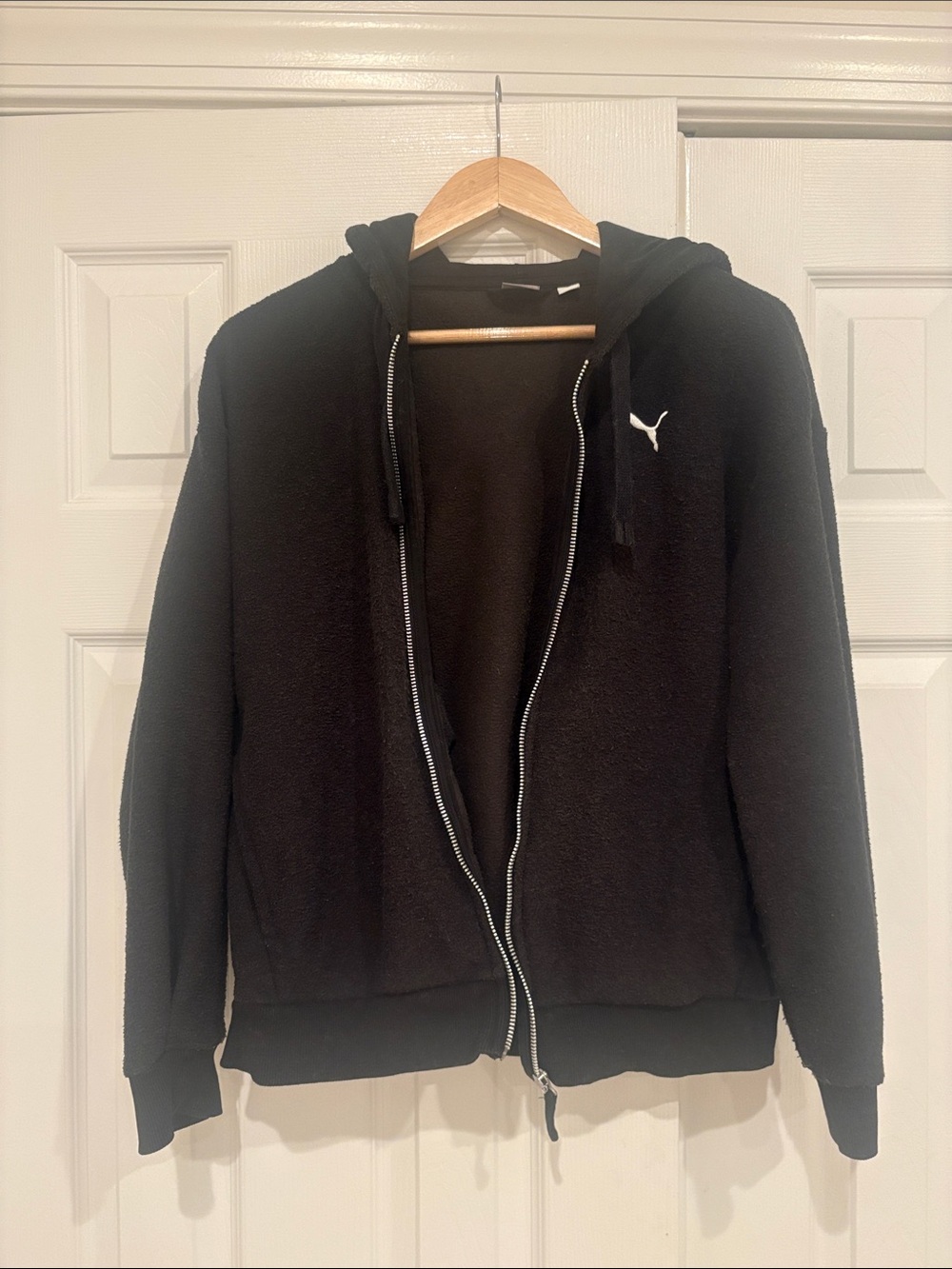 Puma Charcoal Gray Zip Sherpa Hoodie